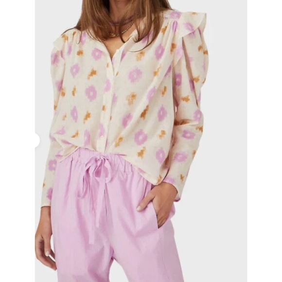 Xirena Lottie Shirt Lilac Ikat‎ - Picture 2 of 8